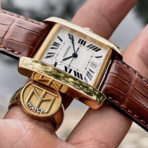 2 Cartier W5000156 Tank Francaise Large Automatic 18k Gold