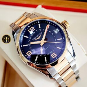 2 Longines Conquest Classic GMT Black Demi 18K L2.799.5.56.7