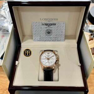 6 Longines Conquest Chronograph 18k Rose Gold L2.786.8.76.3