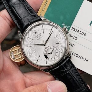 2 Rolex Cellini Dual Time White Gold Silver 50529-0009 Calibre 3180