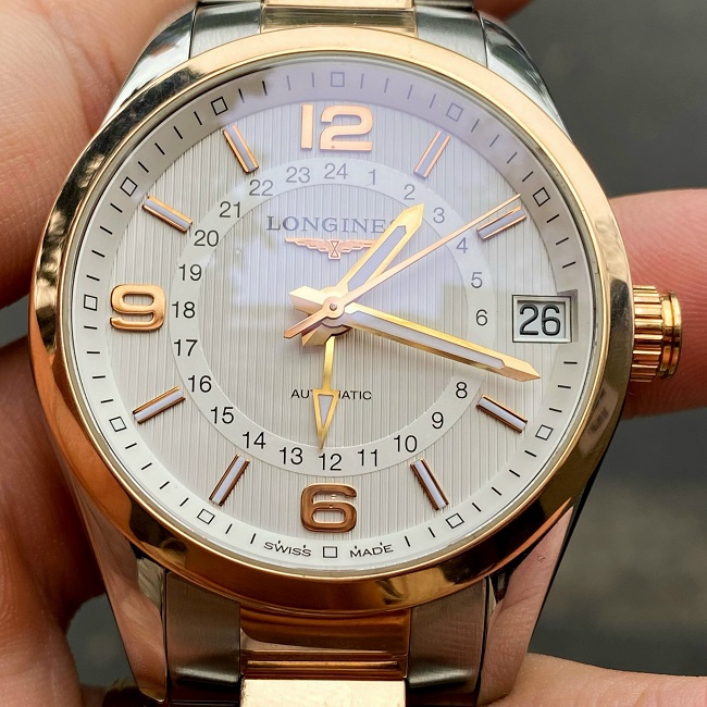3 Longines Conquest Classic GMT L2.799.5.76.7 18K Rose Gold 3 Longines Conquest Classic GMT L2.799.5.76.7 18K Rose Gold