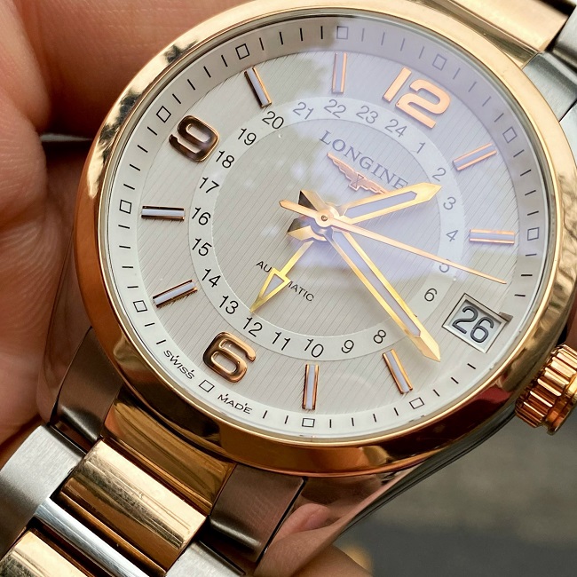 4 Longines Conquest Classic GMT L2.799.5.76.7 18K Rose Gold 4 Longines Conquest Classic GMT L2.799.5.76.7 18K Rose Gold