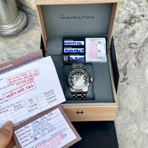 6 Hamilton H40655131 Railroad Silver Skeleton Dial