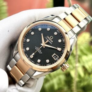 4 Omega Aqua Terra 23120392151003 Diamond Chronometer