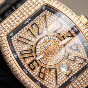 5 Franck Muller Vanguard V 41 SC DT 18k Rose Gold Full Diamonds