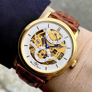 11 Orient Star FJ00-A0 Skelton Dial Gold Hand Winding