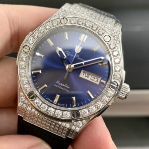 5 Olym Pianus 990-45 MS Silver Blue Automatic