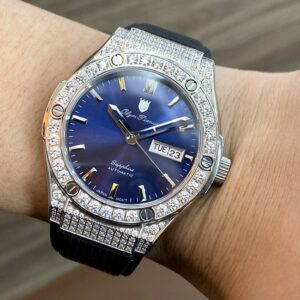 6 Olym Pianus 990-45 MS Silver Blue Automatic