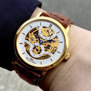 7 Orient Star FJ00-A0 Skelton Dial Gold Hand Winding