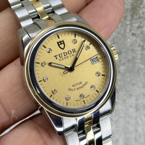 8 Tudor Glamour M55003-0004 Demi 18K Gold Automatic