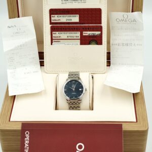 8 Omega DeVille Prestige Blue Dial 424.10.37.20.03.001