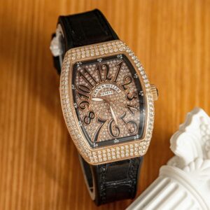 1 Franck Muller Vanguard V 32 SC AT F0 Rose Gold Diamond Black
