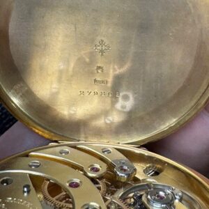 2 Patek Philippe Chronometro Gondolo Pocket Watch 56mm