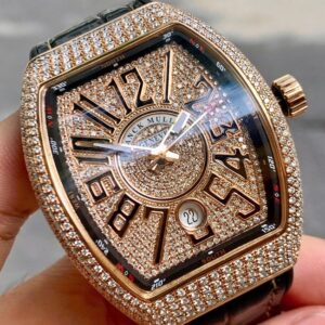 6 Franck Muller V41 SC DT 18K Rose Gold Full Diamonds