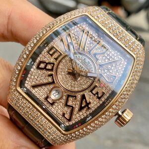 7 Franck Muller V41 SC DT 18K Rose Gold Full Diamonds
