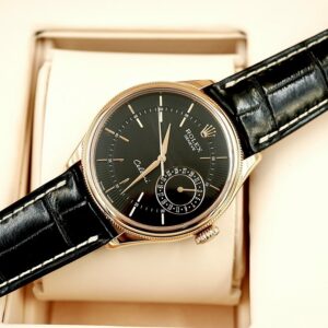 7 Rolex Cellini 50515 Black 18K Rose Gold Automatic 39mm