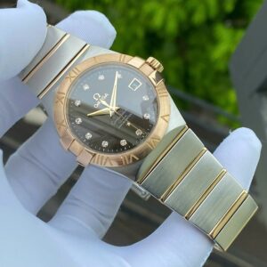 2 Omega Constellation Chocolate Demi 18K 123.20.35.20.63.001
