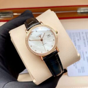 1 Longines Elegant L4.378.9.87.4 18k Rose Gold MOP Diamond
