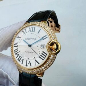 2 Cartier Ballon Bleu Automatic W6900551 Diamond 18k Yellow Gold