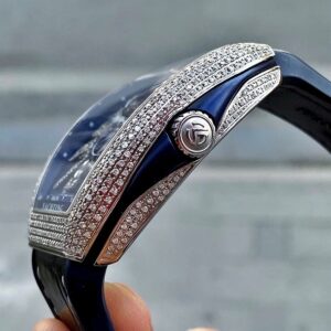2 Franck Muller V41 SC DT Yachting Vanguard Navy Blue Pave