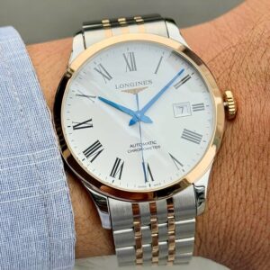 3 Longines Record L2.821.5.11.7 Automatic 40mm 18k Rose Gold