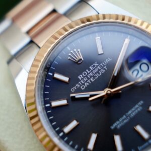 3 Rolex DateJust 126231-0014 Oyster Dark Rhodium 18k Rose Gold