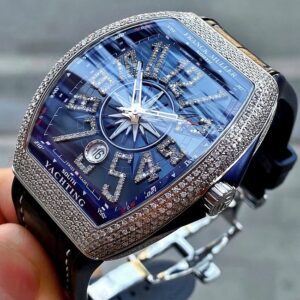 5 Franck Muller V41 SC DT Yachting Vanguard Navy Blue Pave