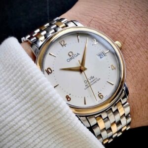 5 Omega DeVille Prestige Cream 18k Yellow Gold 4312.21.00