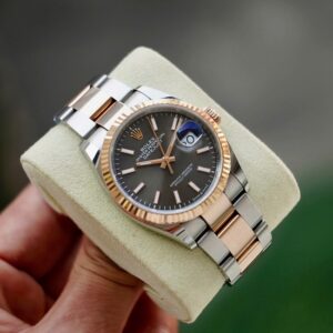 5 Rolex DateJust 126231-0014 Oyster Dark Rhodium 18k Rose Gold
