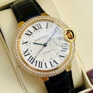 6 Cartier Ballon Bleu Automatic W6900551 Diamond 18k Yellow Gold