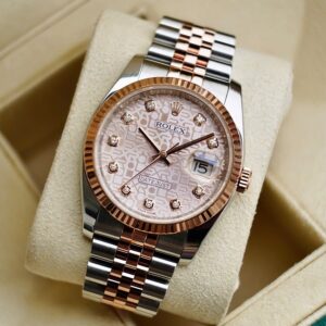 7 Rolex DateJust 116231 Diamond Demi 18k Rose Gold