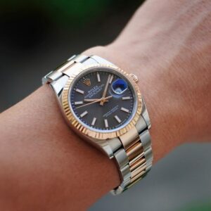 8 Rolex DateJust 126231-0014 Oyster Dark Rhodium 18k Rose Gold