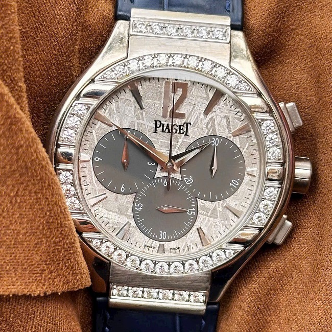 1 Piaget Meteorite Chronograph P10079 18k vang trang 1 Piaget Meteorite Chronograph P10079 18k vang trang