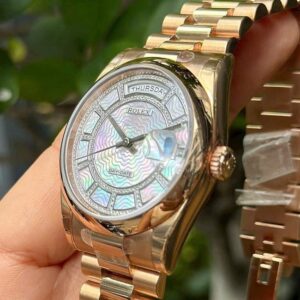 2 Rolex Day-Date 118205 36mm Everose Gold Diamonds