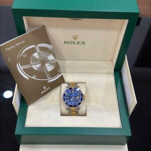 2 Rolex Submariner Dial Blue Steel Yellow Gold 18k 16613