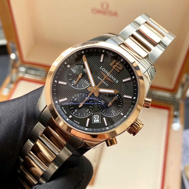3 Longines Conquest Classic Chronograph Black L2.786.5.56.7 3 Longines Conquest Classic Chronograph Black L2.786.5.56.7