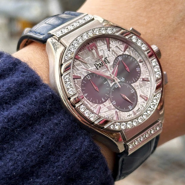 3 Piaget Meteorite Chronograph P10079 18k vang trang 3 Piaget Meteorite Chronograph P10079 18k vang trang