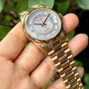 3 Rolex Day-Date 118205 36mm Everose Gold Diamonds