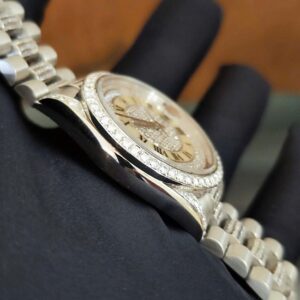3 Rolex Day Date 18239 18k White Gold Diamond 36mm
