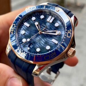 4 Omega Seamaster Diver Blue 21022422003002 18k Rose Gold