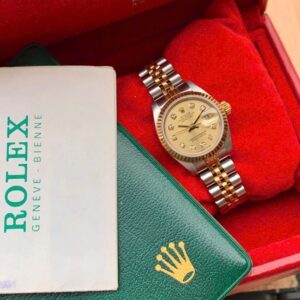 5 Rolex Oyster Perpetual DateJust Ladies 69173 Demi 18k Diamond