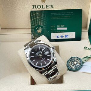 6 Rolex Oyster Perpetual DateJust 126300 Black Dial