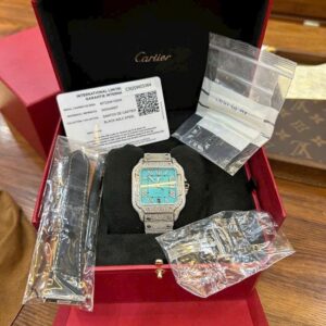 7 Cartier Santos Large Tiffany WSS40037 Automatic
