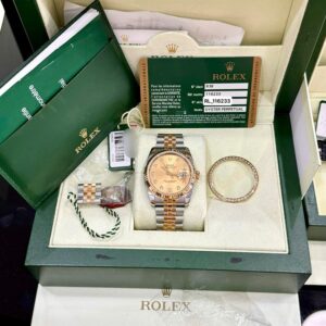 7 Rolex Oyster Perpetual DateJust 116233 Diamond Demi 18k