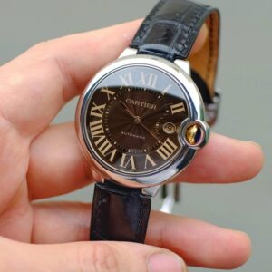 2 Cartier Ballon Bleu Chocolate Dial Demi 18K Rose Gold W6920032