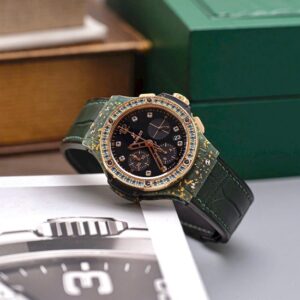 2 Hublot Big Bang Leinen Grün Gold Welt 341.XG.1280.LR.1229