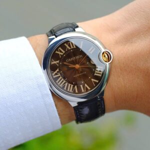 3 Cartier Ballon Bleu Chocolate Dial Demi 18K Rose Gold W6920032