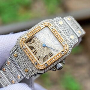 1 Cartier Santos Galbee 1567 Demi 18k Gold & Steel Small 24mm