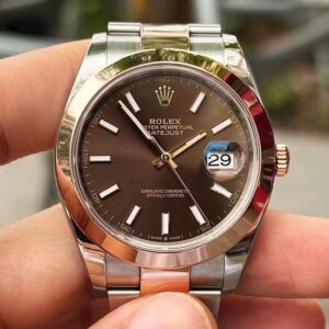 1 Rolex DateJust 126301 Chocolate 41mm Demi 18k Rose Gold