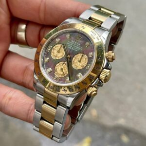 2 Rolex Daytona Cosmograph 116523 MOP Diamond Demi 18k